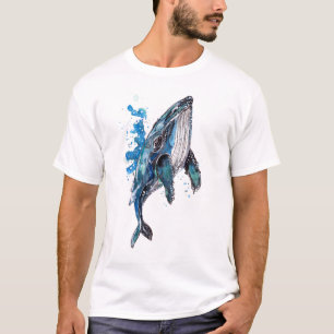Camiseta Ballena jorobada azul