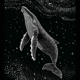 Camiseta Ballena Jorobada Estelar Puntos Celestiales Arte B