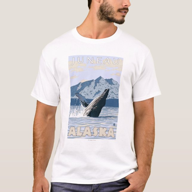 Camiseta Ballena jorobada - Juneau, Alaska (Anverso)
