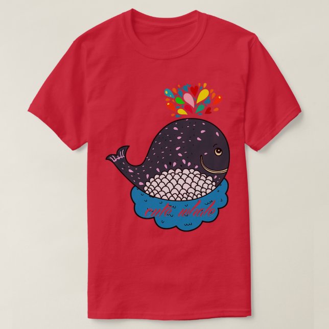Camiseta ballena linda 1 (Diseño del anverso)