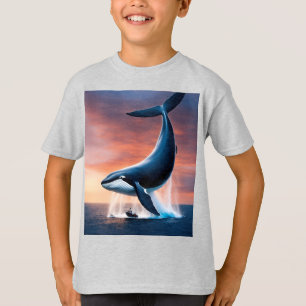 Camiseta Ballena Llevando una Ballena Gigantes del Océano