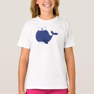 Camiseta Ballena marinera, ballena pequeña, ballena pura, b