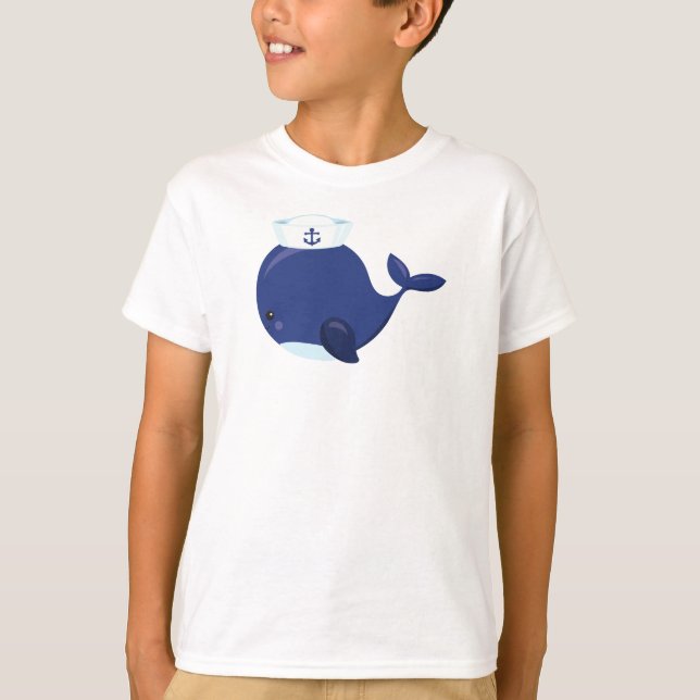 Camiseta Ballena marinera, ballena pequeña, ballena pura, b (Anverso)