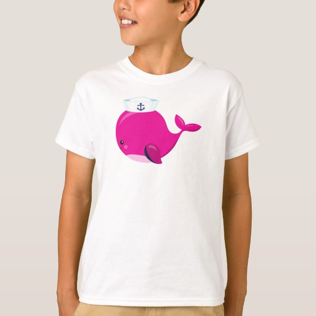 Camiseta Ballena marinera, ballena pequeña, ballena pura, b (Anverso)