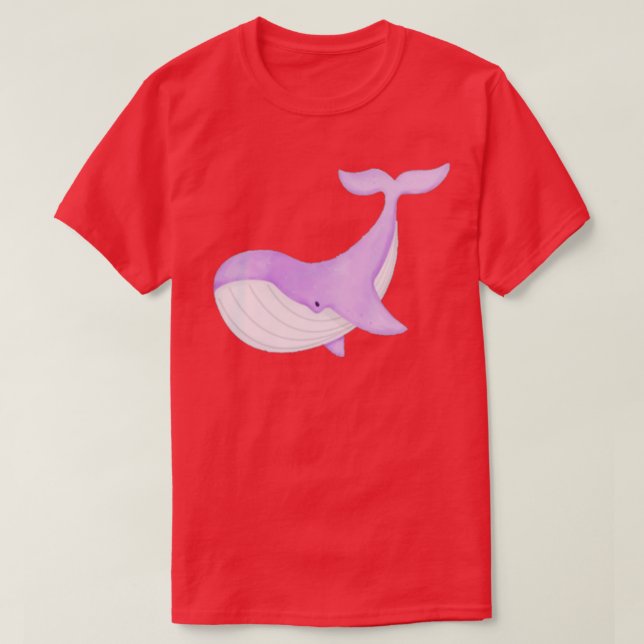 Camiseta ballena púrpura 2 (Diseño del anverso)