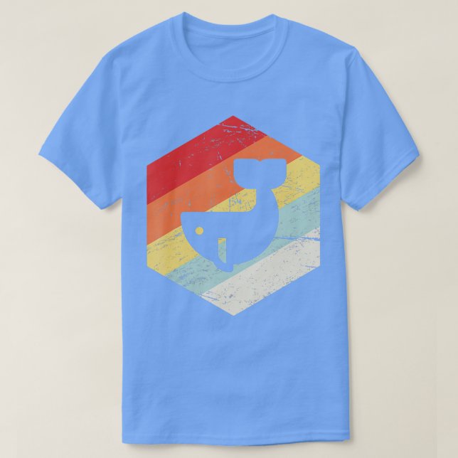 Camiseta Ballena retro vintage 1 (Diseño del anverso)