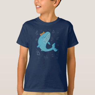 Camiseta Ballena Rey con Corona   Arte Popular Oceánico Cap