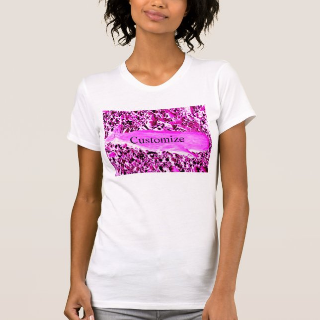 Camiseta Ballena rosa nadando (Anverso)