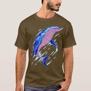 Camiseta Ballena salvaje abstracta