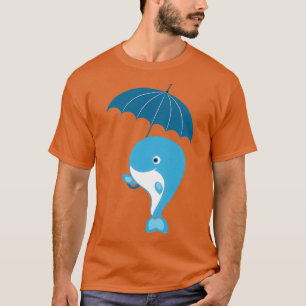 Camiseta Ballena sosteniendo un paraguas