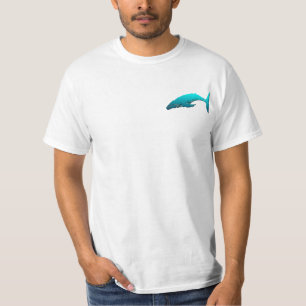 Camiseta Ballena trasera de la chepa - azul