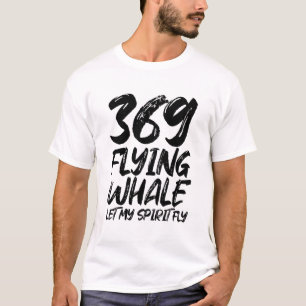 Camiseta Ballena voladora 369, deja volar mi espíritu