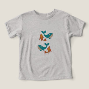 Camiseta Ballena y Camiseta Infantil Pez Dorado -