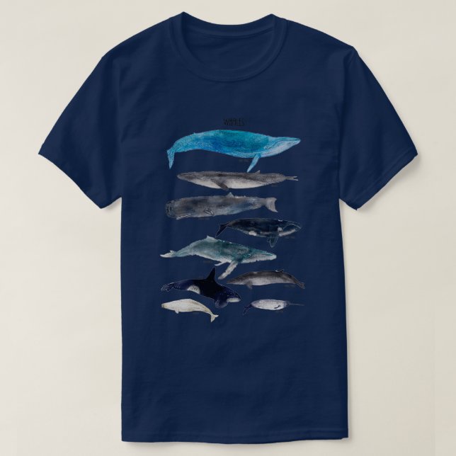 Camiseta ballenas 17 (Diseño del anverso)