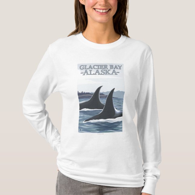 Camiseta Ballenas #1 - Glacier Bay, Alaska de la orca (Anverso)
