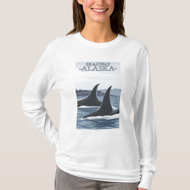 Camiseta Ballenas #1 - Skagway, Alaska de la orca (Anverso)