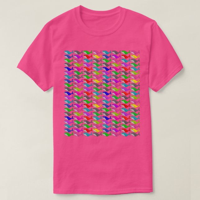 Camiseta Ballenas arco iris (Diseño del anverso)