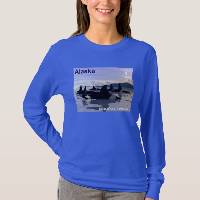 Camiseta Ballenas asesinas - Postage de Alaska (Anverso)