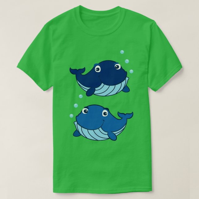 Camiseta Ballenas azules (Diseño del anverso)