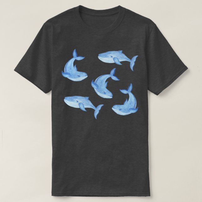 Camiseta Ballenas azules 2 (Diseño del anverso)