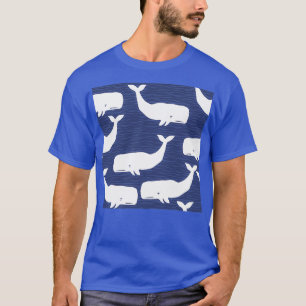Camiseta Ballenas azules y blancas