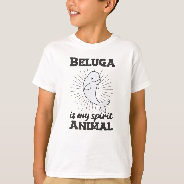 Camiseta Ballenas Beluga Cutan Animales Para Niños (Anverso)