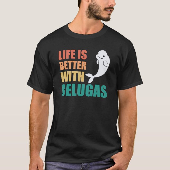 Camiseta Ballenas Beluga Cutan Animales Para Niños (Anverso)