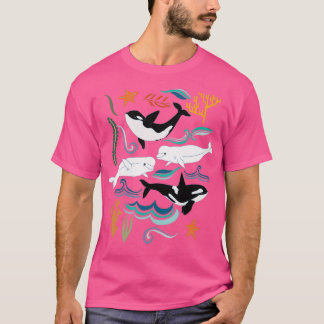 Camiseta Ballenas canadienses observan el rosa del coral