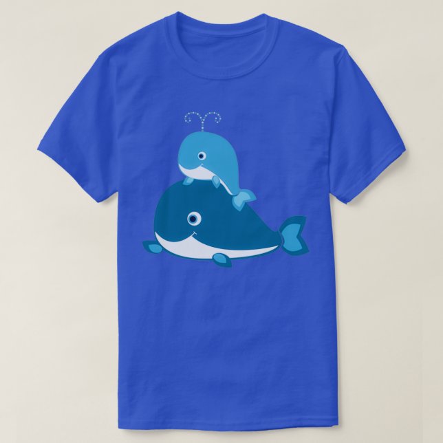 Camiseta Ballenas de madres y bebés (Diseño del anverso)