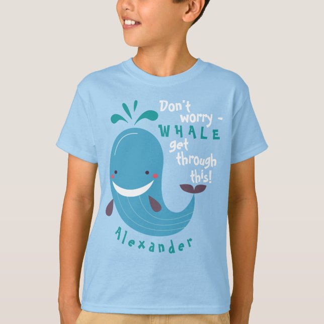 Camiseta Ballenas divertidas pasan por estos niños (Anverso)