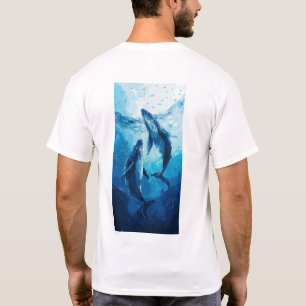 Camiseta Ballenas en el mar - Ilustracion simple creativo T