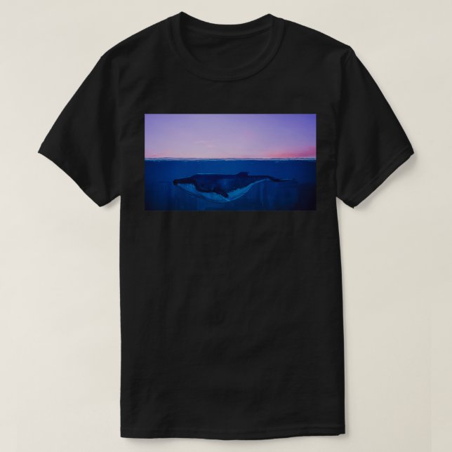 Camiseta Ballenas en la ciudad sumergida (Diseño del anverso)