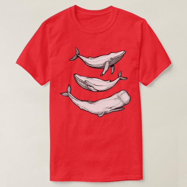 Camiseta Ballenas en negro (Diseño del anverso)