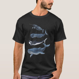 Camiseta Ballenas Especies de ballenas acuáticas
