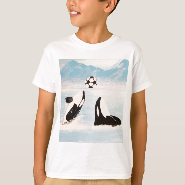 CAMISETA BALLENAS JUGUETONAS DE LA BALLENA DE LA ORCA QUE (Anverso)