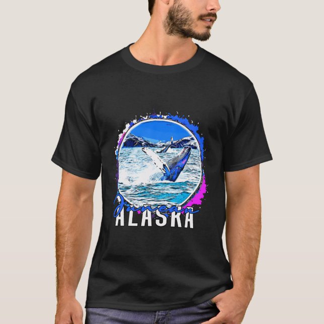 Camiseta Ballenas Juneau, Capital Del Estado De Alaska, En  (Anverso)