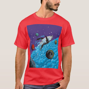 Camiseta Ballenas Nadando En Las Estrellas