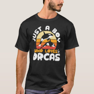Camiseta Ballenas Niños Solo Un Niño Que Ama La Orca Swea