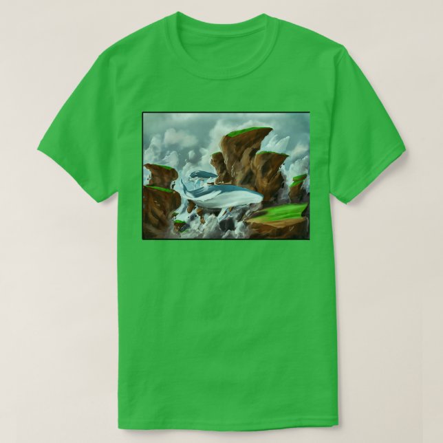 Camiseta Ballenas volando (Diseño del anverso)