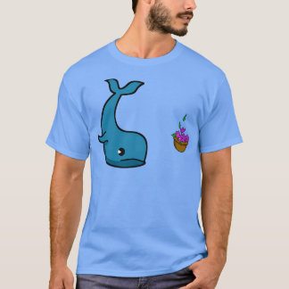 Camiseta Ballenas y Bowl de Petunias