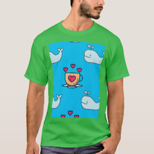 Camiseta Ballenas y café