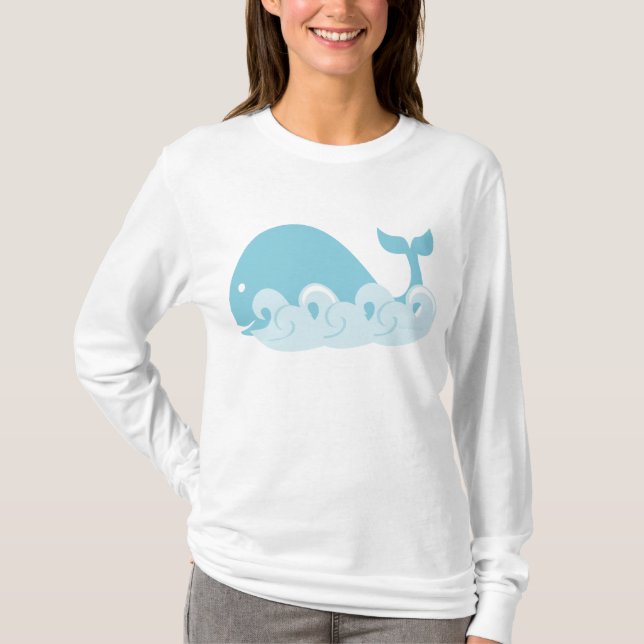 Camiseta Ballenas y olas (Anverso)