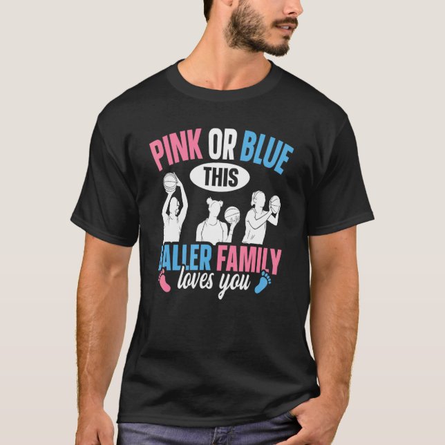 Camiseta Baller Gender Reveal for a Baller Family (Anverso)