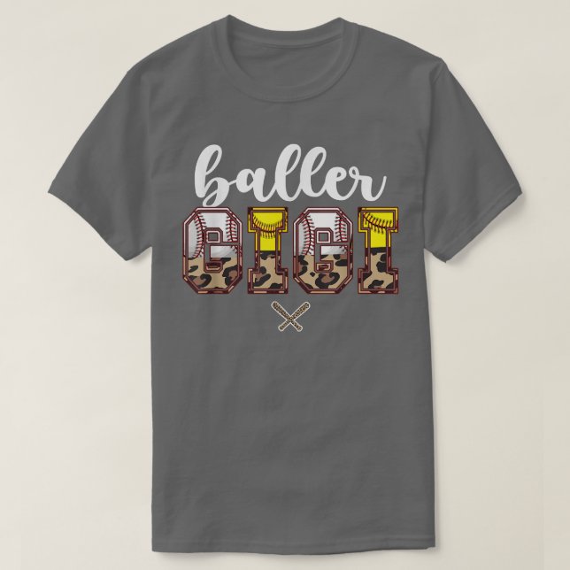 Camiseta Baller Gigi Béisbol Softbol Gigi Abuela  (Diseño del anverso)