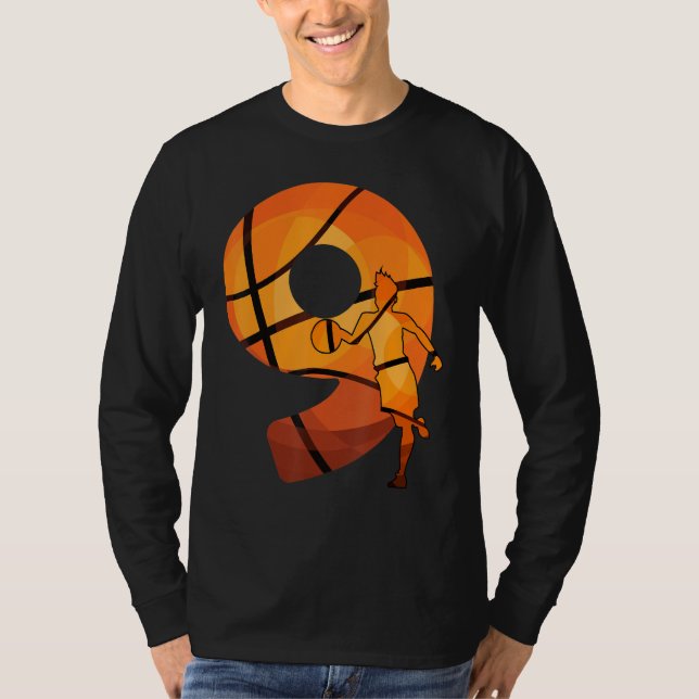 Camiseta baller number 9 basketball player (Anverso)
