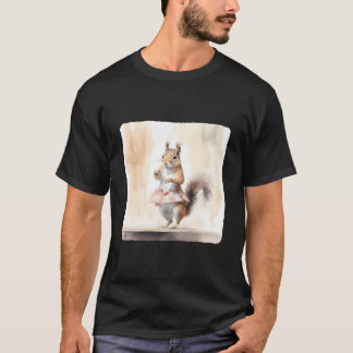 Camiseta Ballerina Ardilla Escenario Baile Gracioso Por Fue