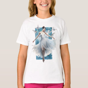 Camiseta Ballerina bailando entre un enjambre de mariposas