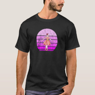 Camiseta Ballerina Ballet Bailarina Chica Retro Sunset Ball
