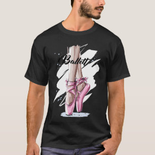 Camiseta Ballerina Ballet zapatillas balancines rosados Ba