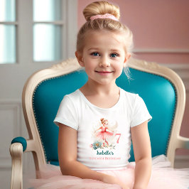 Camiseta Ballerina Blonde Nombre Verde azulado Rosa Chica d